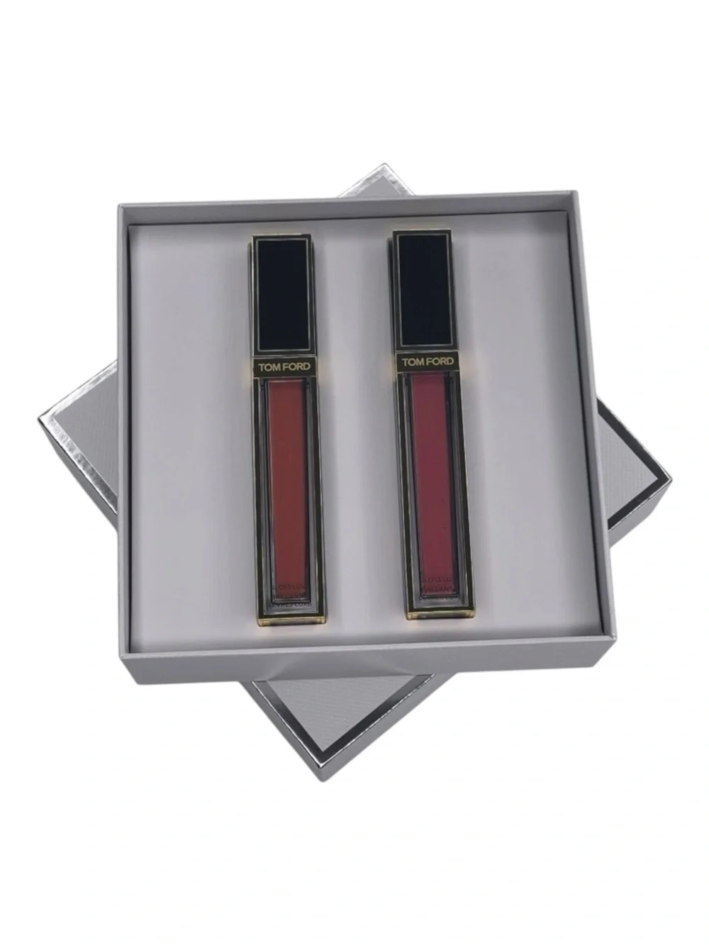 new Tom Ford 𒀮 Gloss Luxe Lip Duo Gift Set 𒀮 08 Inhibition / 22 Sunrise Pink 𒀮